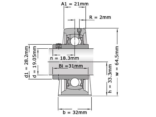 SKF Lagerblok SY3/4 TF