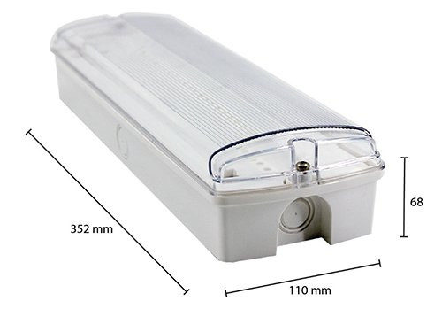 Foto van LED noodverlichting opbouw 3W IP65 LED noodverlichting opbouw 3W IP65