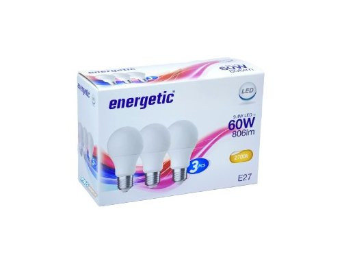 Energetic LED GLS E27 8,6-60W 2700K mat doos a3