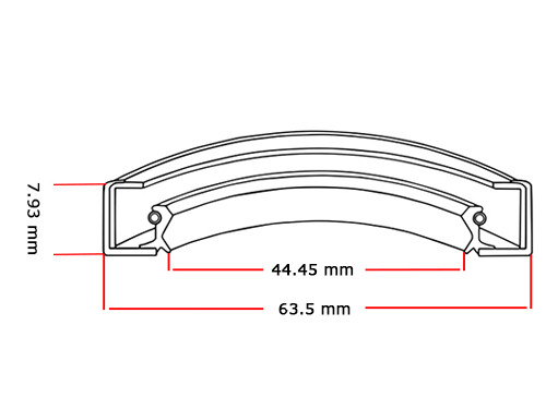 Dichtomatik Oliekeerring 44.45X63.5X7.93mm BA NBR 70