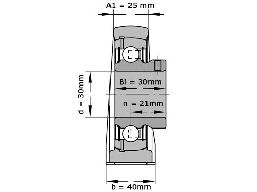 INA Lagerblok Staand PASEY30 XL N (30mm)