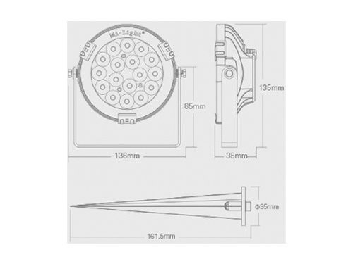 Foto van RGB-CCT LED tuinspot IP65 9W rond zwart RGB-CCT LED tuinspot IP65 9W rond zwart