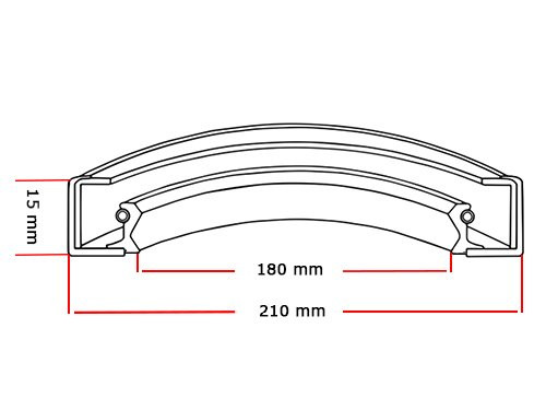 SKF Oliekeerring 180x210x15mm HMS5 RG 