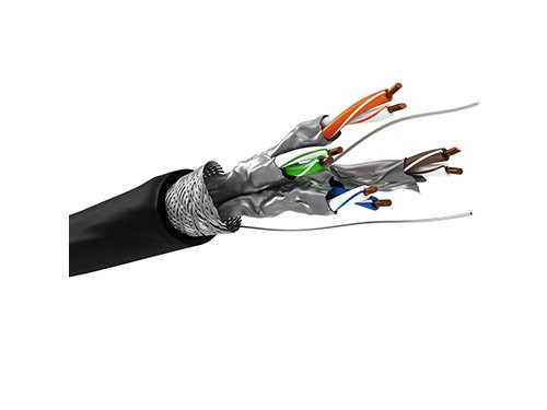 S/FTP CAT6a 100m zwart massief OUTDOOR CU