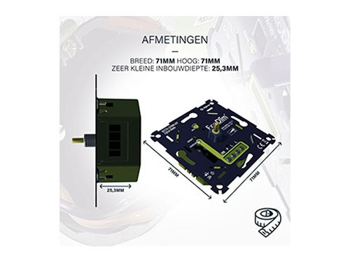 LED dimmer 0-200W EcoDim basic fase afsnijding - ZIGBEE