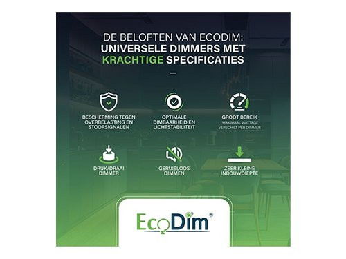 LED dimmer 0-200W EcoDim basic fase afsnijding - ZIGBEE