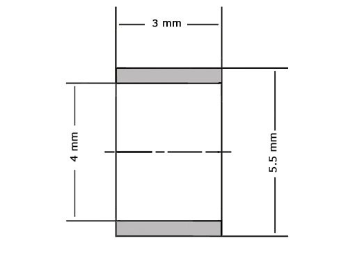 Foto van Glijlager PAP0403 P14 Gerold Staal / PTFE (4x5.5x3mm) Glijlager PAP0403 P14 Gerold Staal / PTFE (4x5.5x3mm)