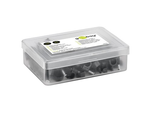 Kabelclip 6mm rond zwart box(100)