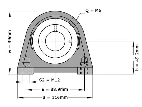 Foto van INA Lagerblok Staand RSHE40 N (40mm) INA Lagerblok Staand RSHE40 N (40mm)