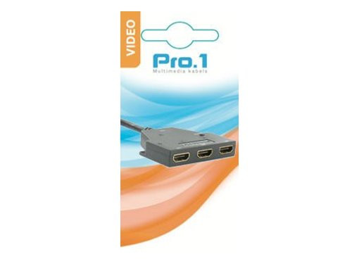 HDMI switch 3-weg, 1.4A versie support 3D (voor 3 apparaten)