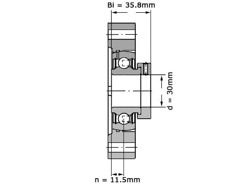 Foto van INA Lagerblok Ovaal GLCTE30 TV FA125.5 (30mm) INA Lagerblok Ovaal GLCTE30 TV FA125.5 (30mm)