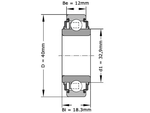 INA Insert Lager 203 KRR (17x40x18.3mm)