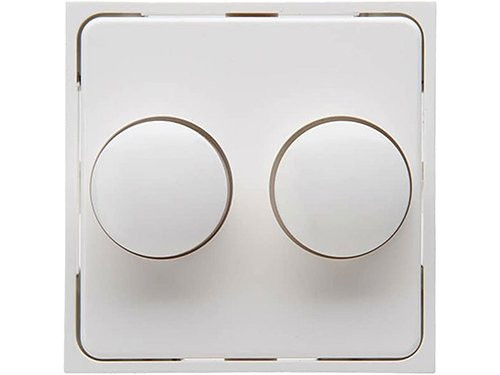 Foto van Kopp HK07 WIT afdekplaat + knop DUO dimmer Kopp HK07 WIT afdekplaat + knop DUO dimmer