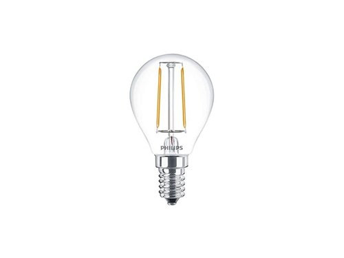 Philips LED kogel E14 2-25W 2700K filament helder