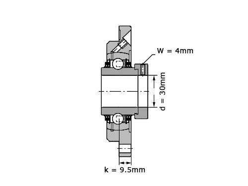 Foto van INA Lagerblok Rond TME30 N (30mm) INA Lagerblok Rond TME30 N (30mm)