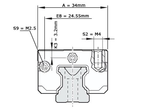 Bosch Rexroth Kogelwagen Koolstofstaal KWD-015-SNS-C0-N-1 Met Kogelketting