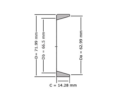 Timken Kegellager Buitenring 19283 (0x72x14.29mm)