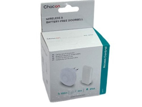 Draadloze deurbel set 100m plug-in batterijloos wit