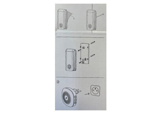 Draadloze deurbel set 100m plug-in batterijloos wit