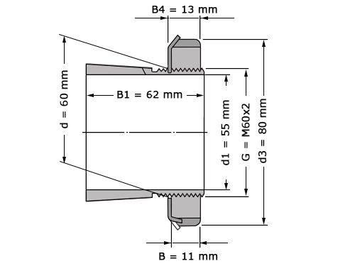 Foto van SKF Trekbus H2312 (55x80x62mm) SKF Trekbus H2312 (55x80x62mm)