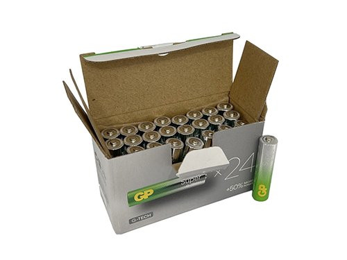 Foto van GP Super Alkaline batterij AAA doos(24) GP Super Alkaline batterij AAA doos(24)