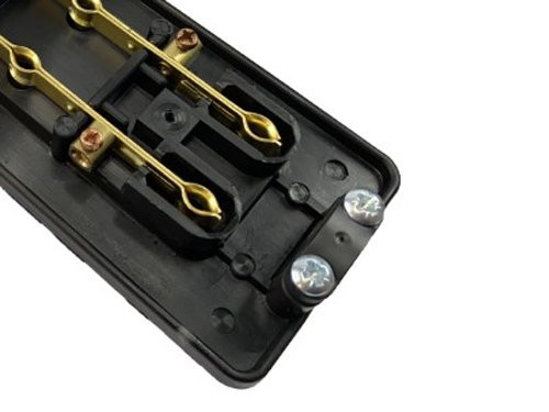 Tafelcontactdoos 4V langwerpig zwart