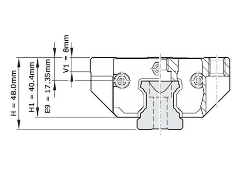 Bosch Rexroth Kogelwagen Koolstofstaal KWD-035-FNS-C2-P-1 Zonder Kogelketting