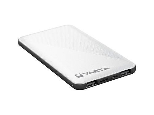Foto van Powerbank 5.000mA zilver USB + USB-C Powerbank 5.000mA zilver USB + USB-C