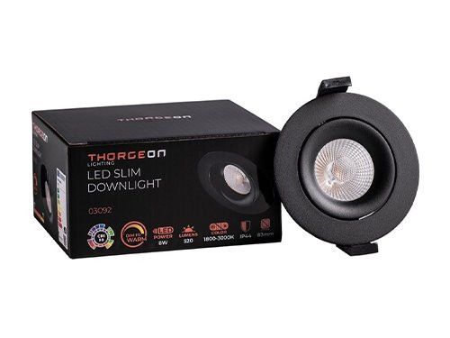 LED inbouwspot 8,2W DimToWarm 96mm rond verstelbaar zwart