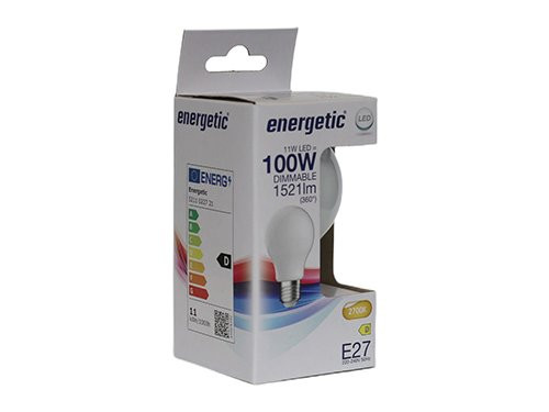 Energetic LED GLS E27 11-100W 2700K filament mat dimbaar