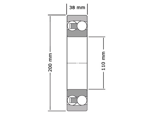 SKF Kogellager Zelfinstellend 1222 K (110x200x38mm)