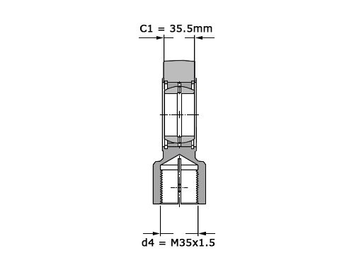 SKF Stangkop SIR40 ES (40x96x28mm)