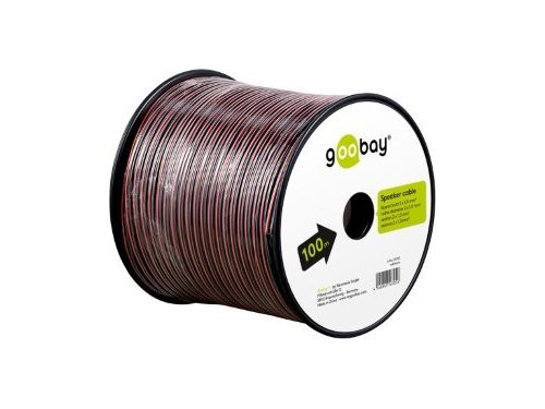 Luidsprekersnoer 2 x 1.0qmm rood/zwart