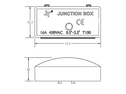 Foto van Kabelkoppeling IP20 zwart met 3 polige connector Kabelkoppeling IP20 zwart met 3 polige connector