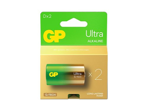 GP Ultra Alkaline batterij D blister(2)