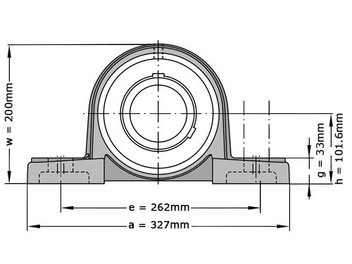 FAG Lagerblok Staand UCP218 J7 (90mm)