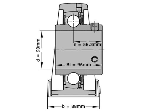 FAG Lagerblok Staand UCP218 J7 (90mm)