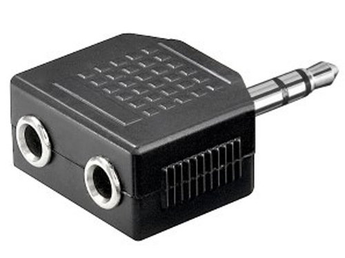 Audio adapt 3,5 jack st -> 2 cont 3,5