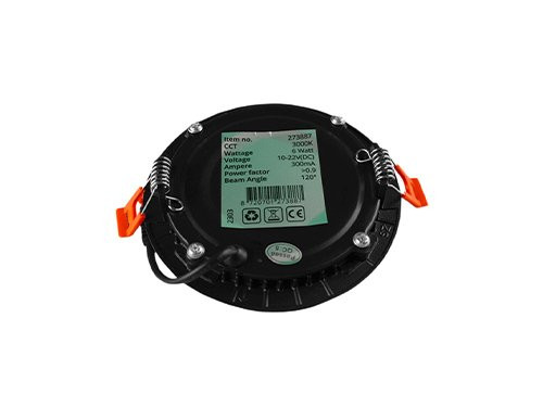 Foto van LED panel downlight 6W 3000K incl. driver zwart LED panel downlight 6W 3000K incl. driver zwart