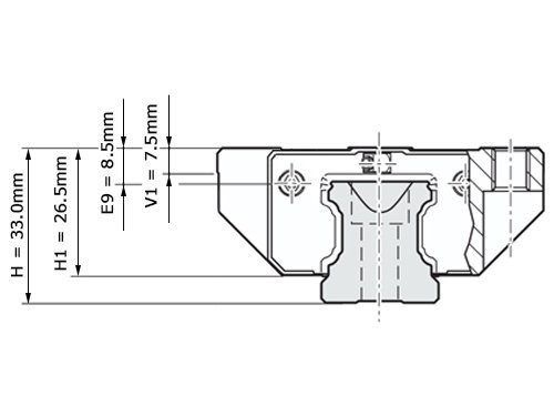 Bosch Rexroth Kogelwagen Koolstofstaal KWC-025-FKN-C1-H-2 Zonder Kogelketting