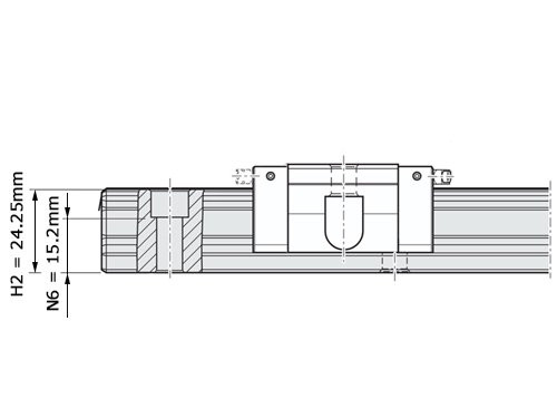 Bosch Rexroth Kogelwagen Koolstofstaal KWC-025-FKN-C1-H-2 Zonder Kogelketting