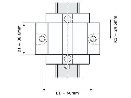 Bosch Rexroth Kogelwagen Koolstofstaal KWC-025-FKN-C1-H-2 Zonder Kogelketting
