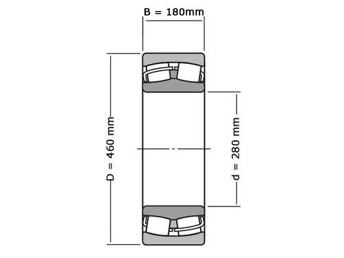 Timken Tonlager Zelfinstellend 24156 EM B W33 W45A (280x460x180mm)