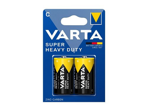 Foto van Varta Super Heavy Duty batterij C blister(2) Varta Super Heavy Duty batterij C blister(2)