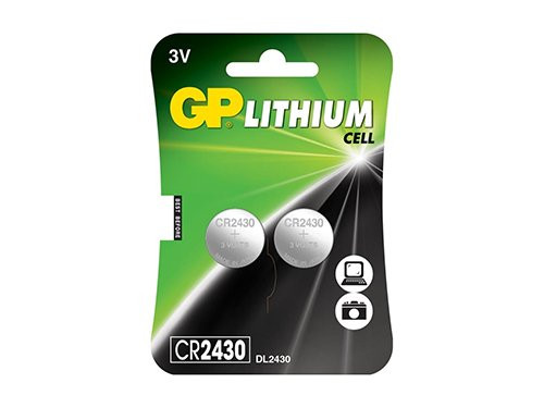 GP CR2430 lithium knoopcel batterij 3V blister(2)