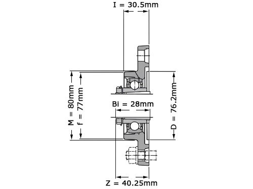 Foto van SKF Lagerblok Ovaal FYTJ30 KF (25mm) SKF Lagerblok Ovaal FYTJ30 KF (25mm)