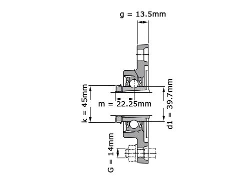 Foto van SKF Lagerblok Ovaal FYTJ30 KF (25mm) SKF Lagerblok Ovaal FYTJ30 KF (25mm)