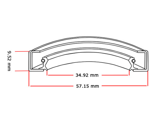 Dichtomatik Oliekeerring 34.92X57.15X9.52mm BASL NBR 70