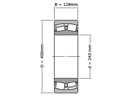 FAG Tonlager Zelfinstellend 23148 Cilindrisch BE XL C3 (240x400x128mm)