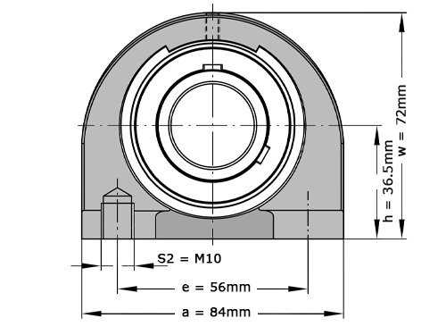 FAG Lagerblok Staand UCPA205-14 J7 (22.225mm)